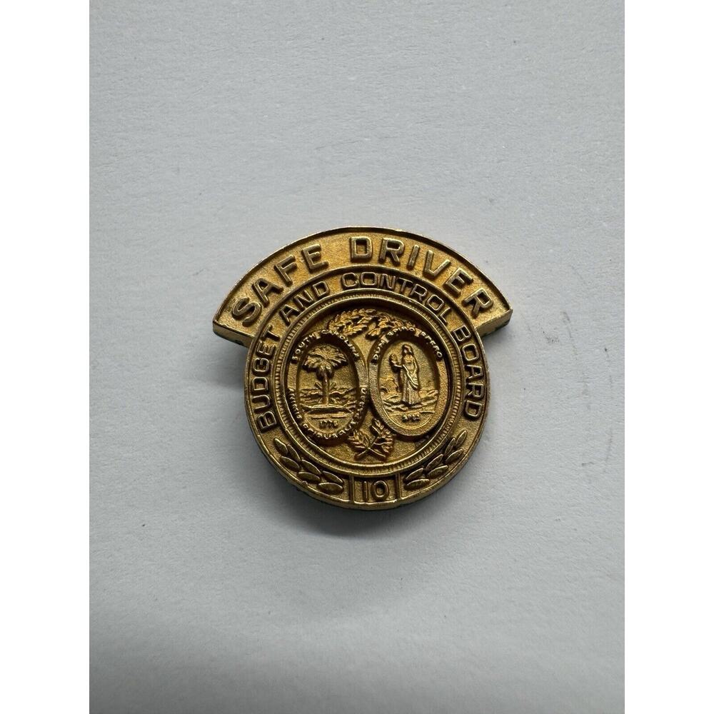 Safe Driver Budget And Control Board 10 Vintage Lapel Pin